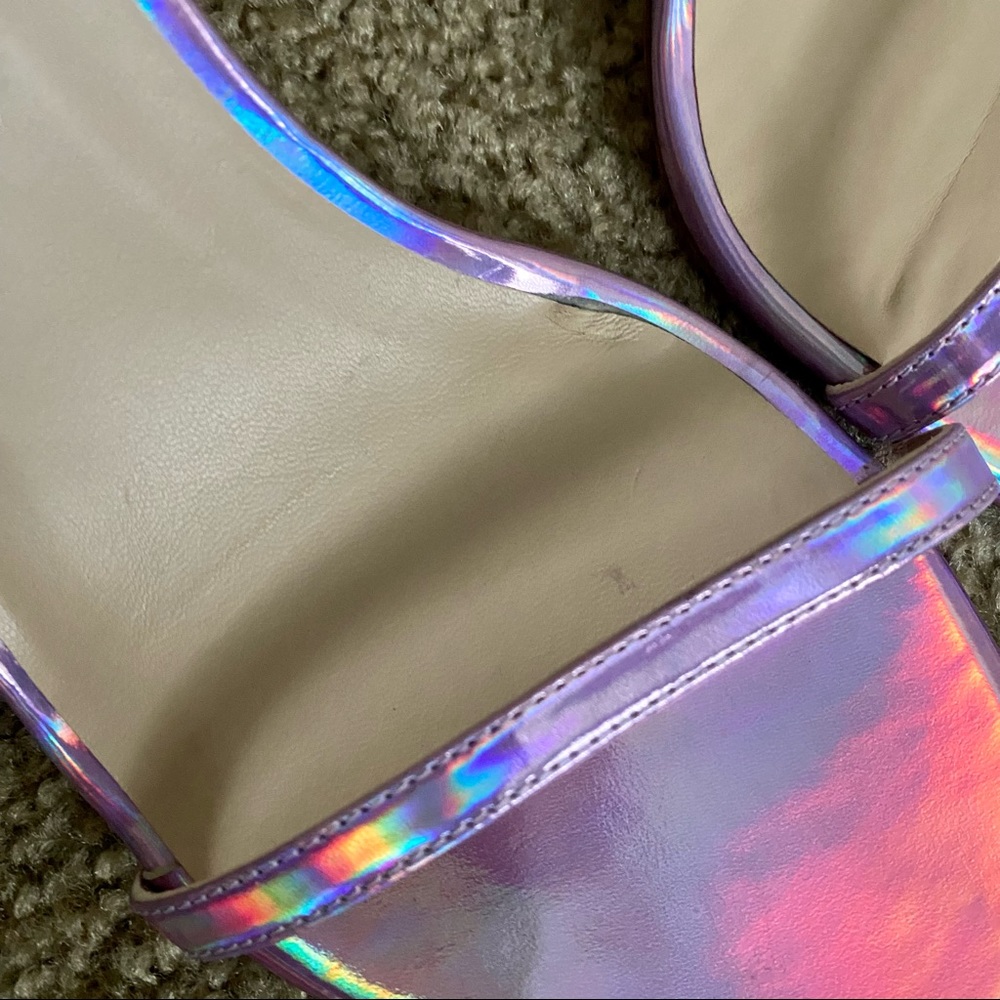 Stuart Weitzman Nudist Curve Iridescent Pink Heels Amatista US 12 - Picture 9 of 9